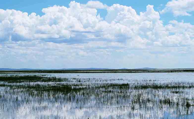O Lago Hulun (China) cobre 2.339 km² e chega a 8 m de profundidade. Localizado na Mongólia Interior, é um habitat vital para aves aquáticas e desempenha um papel importante na cultura dos nômades da região.
 Reprodução: Flipar