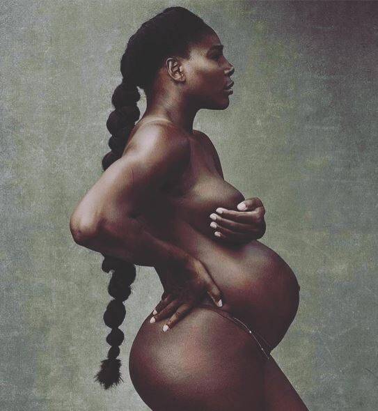 Serena Williams posou para revista enquanto estava grávida da primeira filha. Foto: Reprodução/Instagram