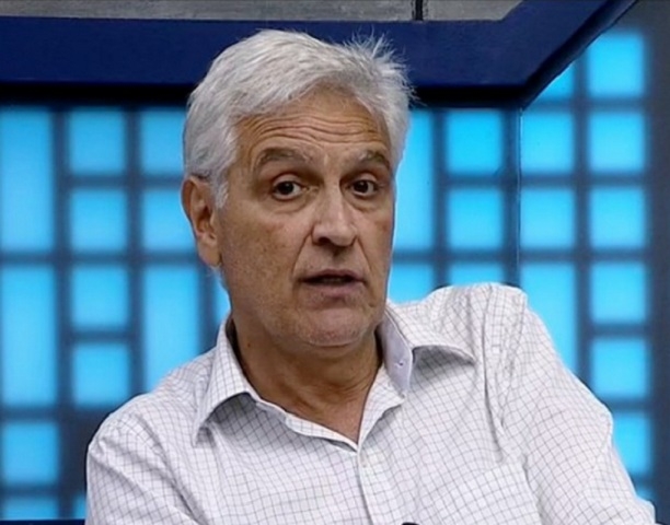 Na Libertadores de 2020, o comentarista Fábio Sormani prometeu “andar pelado” por uma semana caso o River Plate eliminasse o Palmeiras na semifinal do torneio. Reprodução: Flipar