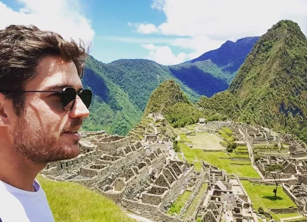Marco Pigossi em Macchu Picchu, o Peru. Foto: Reprodução/Instagram