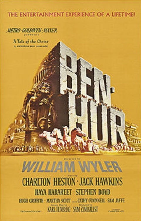 2º - Ben-Hur - Ano do Oscar: 1960 - 11 Oscars em 12 indicações Reprodução: Flipar