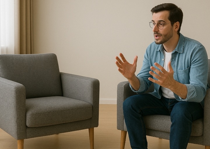 Falar sozinho é uma mania que ajuda a organizar ideias, reforçar memórias ou simular diálogos sociais. Reprodução: Flipar