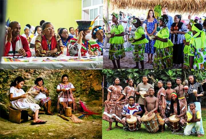 Belize: Povos indígenas incluem maias e Garífuna, que mesclam influências indígenas e africanas. Eles vivem principalmente nas regiões sul e em pequenas comunidades rurais. São ativos na promoção de seus direitos culturais e preservação de terras ancestrais.
 Reprodução: Flipar