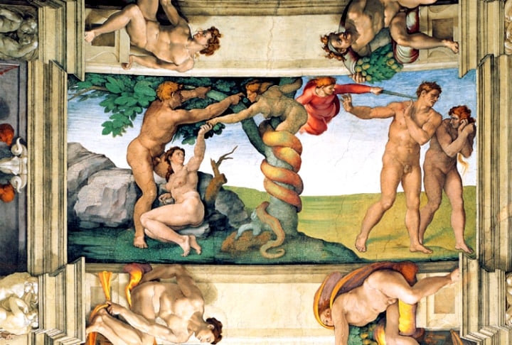 E então? O que acha da obra de Michelangelo? Como um artista pode ser tão preciso na criação de detalhes em sua obra? Figuras assim surgem raramente na história da humanidade.  Reprodução: Flipar