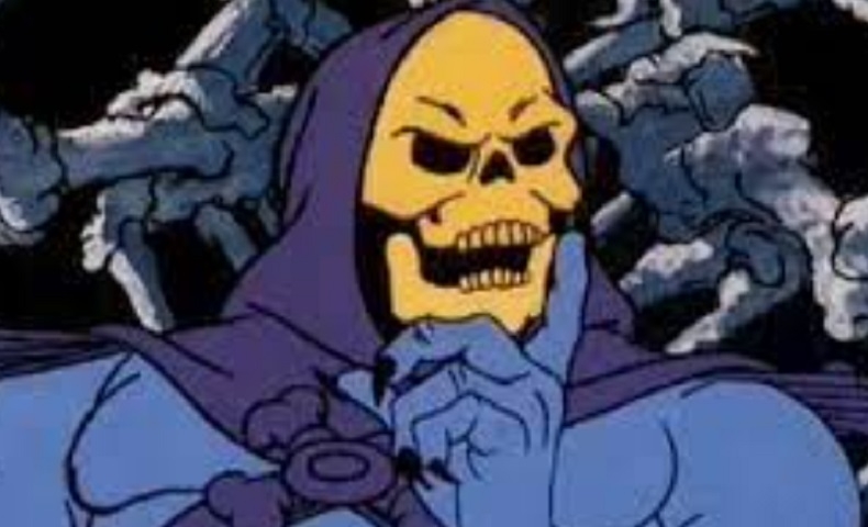 Esqueleto - Desenho animado: He-Man - Mestre do Mal de Etérnia, Esqueleto é o grande vilão de He-Man, um dos desenhos de sucesso dos anos 1980. Reprodução: Flipar