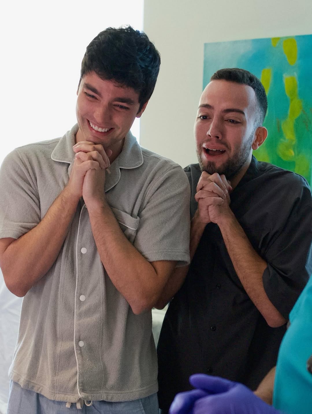Lucas Bley e Lucas Rangel emocionados. Foto: Reprodução/Instagram @lucasranngel @lucasbley