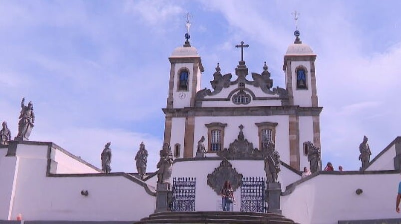 Os 12 profetas compõem um conjunto de esculturas em tamanho natural feitas por Aleijadinho em pedra-sabão.  Reprodução: Flipar