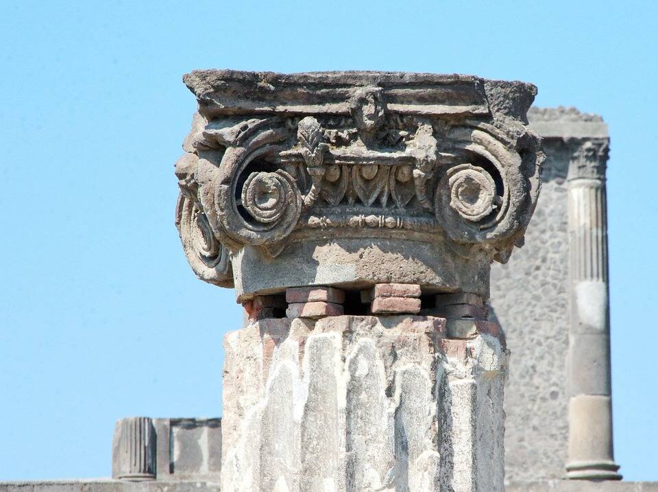 As ruínas de Pompeia são ricas em história . Foto: Pixabay