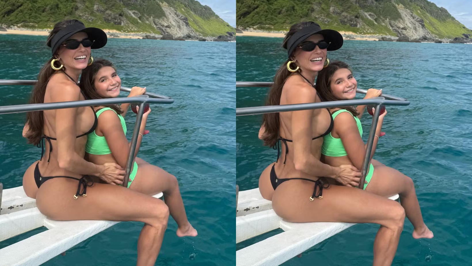 Deborah Secco passeia de lancha com a filha, Maria Flor. Foto: Reprodução Instagram @dedehidratada