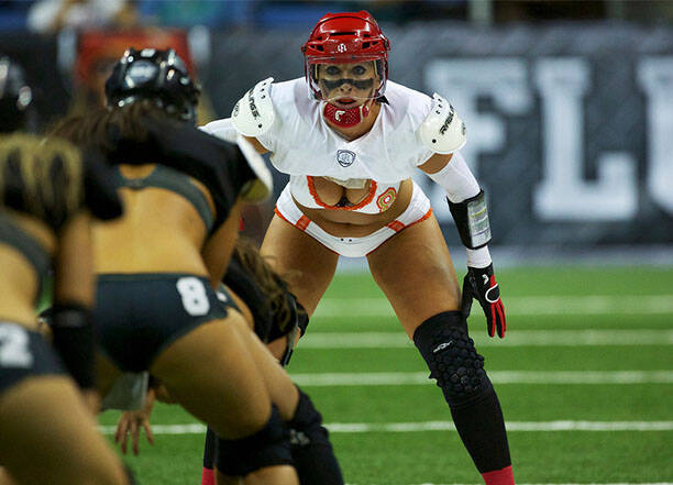 Legends Football League, o futebol americano onde as mulheres usam lingerie. Foto: Divulgação