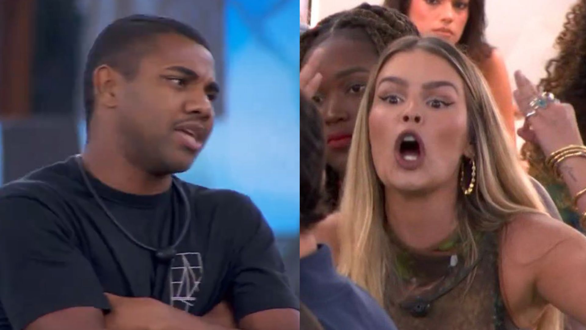 Talvez tenha faltado espelho dentro do Big Brother Brasil para Yasmin Brunet perceber que muitas vezes acusou rivais do que ela mesmo reproduz. Ao confrontar Davi e o chamar de agressivo, a sister zerou os palavrões existentes e fez apontamentos de desumanização, como chamá-lo de monstro e psicopata. Além disso, também foi sucinta ao declarar vontade de “arrastar a cara de Alane no chão e pisar”. Reprodução