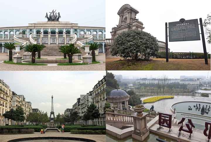Os chineses planejaram que 10 mil pessoas morariam lá, mas só conseguiram atrair 2 mil moradores. Resultado: o lugar virou uma cidade fantasma. Reprodução: Flipar