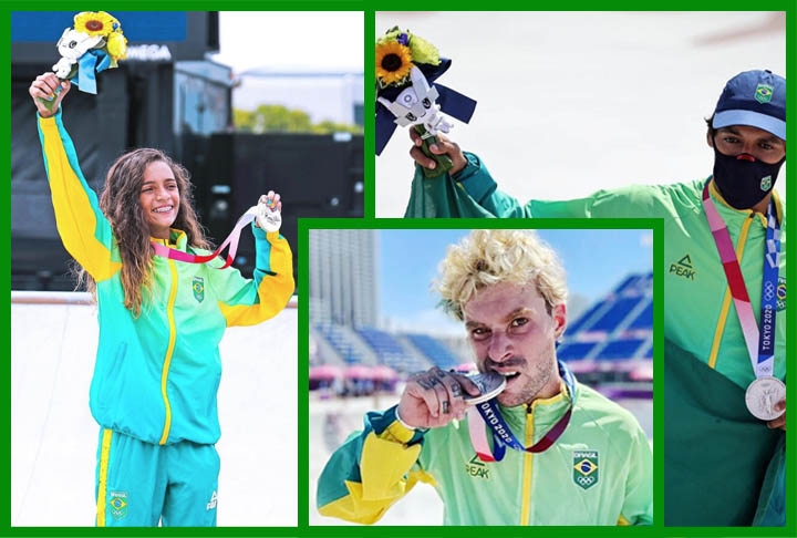 Em Tóquio, o skate brasileiro conquistou outras duas medalhas de prata: Kelvin Hoefler (street masculino) e Pedro Barros (park masculino).

 Reprodução: Flipar