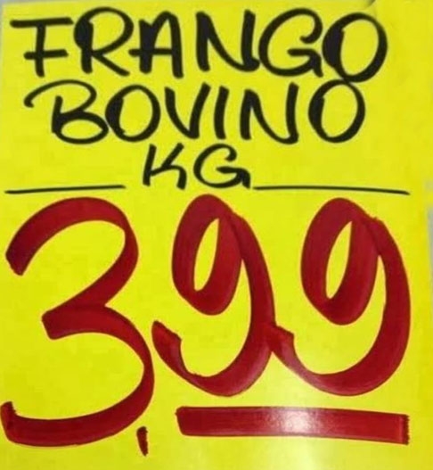 É frango ou é boi? Decida-se. Reprodução: Flipar