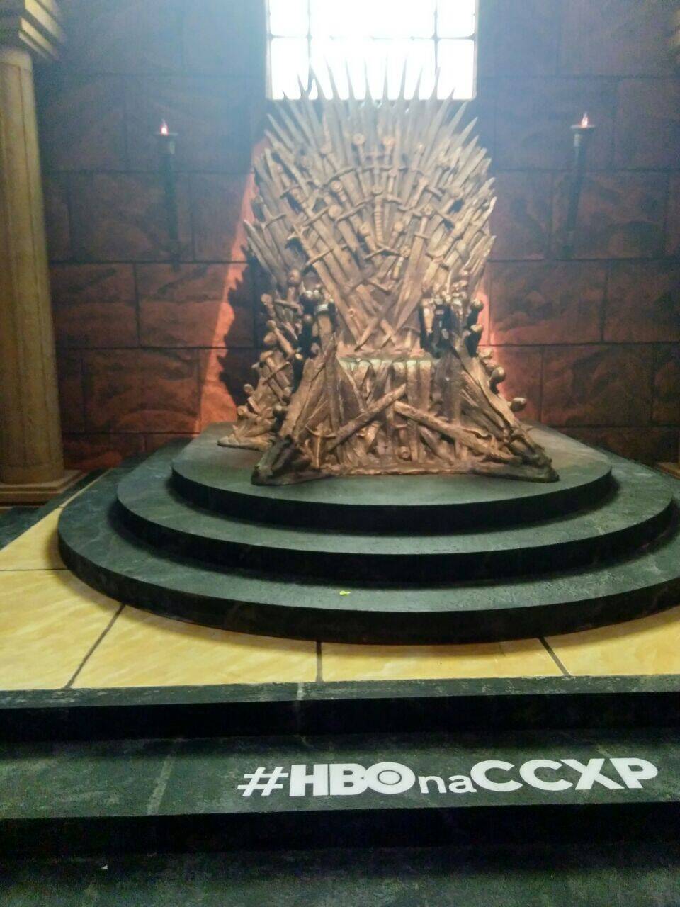 O trono de "Game Of Thrones" na CCXP 2017. Foto: Karine Seimoha/iG São Paulo