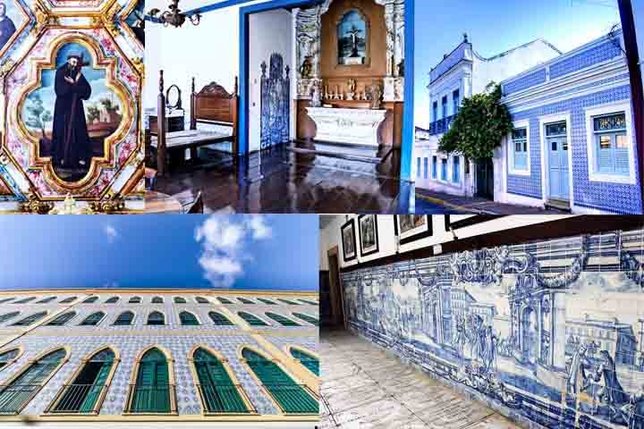 BRASIL - No Brasil colonial, os azulejos portugueses foram usados em igrejas, conventos e casarões, como em Salvador e Olinda.
 Reprodução: Flipar