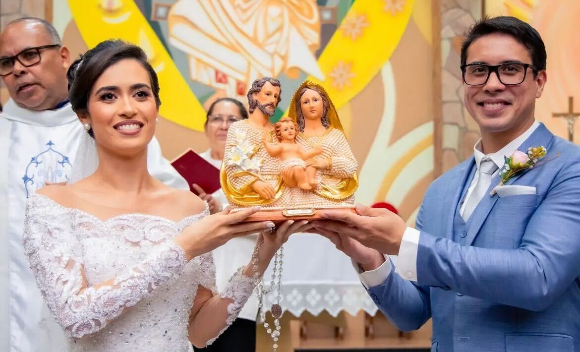 Católico, Ayres Sasaki se casou com Mariana N. Sasaki em 2023 Reprodução Instagram - 16.7.2024