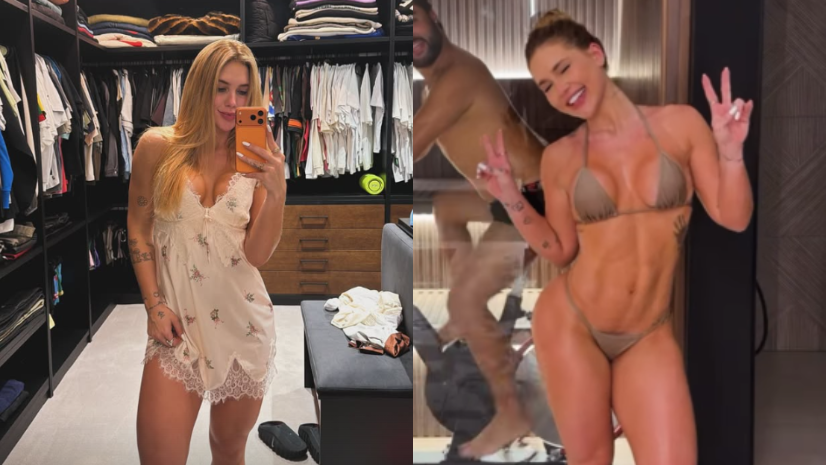 Virginia de camisola e biquíni. Foto: Reprodução/ Instagram @virginia