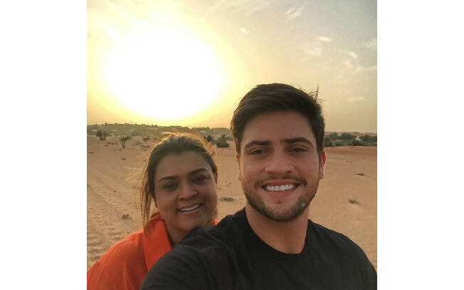 Preta Gil e Rodrigo Godoy curtem deserto árabe em lua de mel. Foto: Reprodução/Instagram