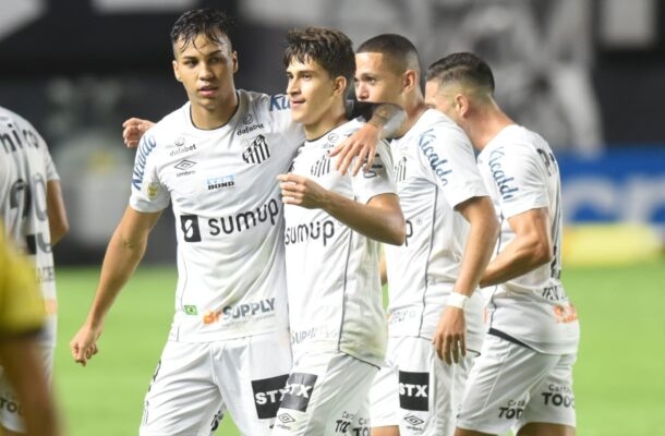 5ª rodada do Campeonato Brasileiro de 2021: Santos 2 x 0 São Paulo, na Vila Belmiro - Gols: Marinho e Gabriel Pirani (SAN). - Foto: Ivan Storti/Santos FC Reprodução: Jogada10