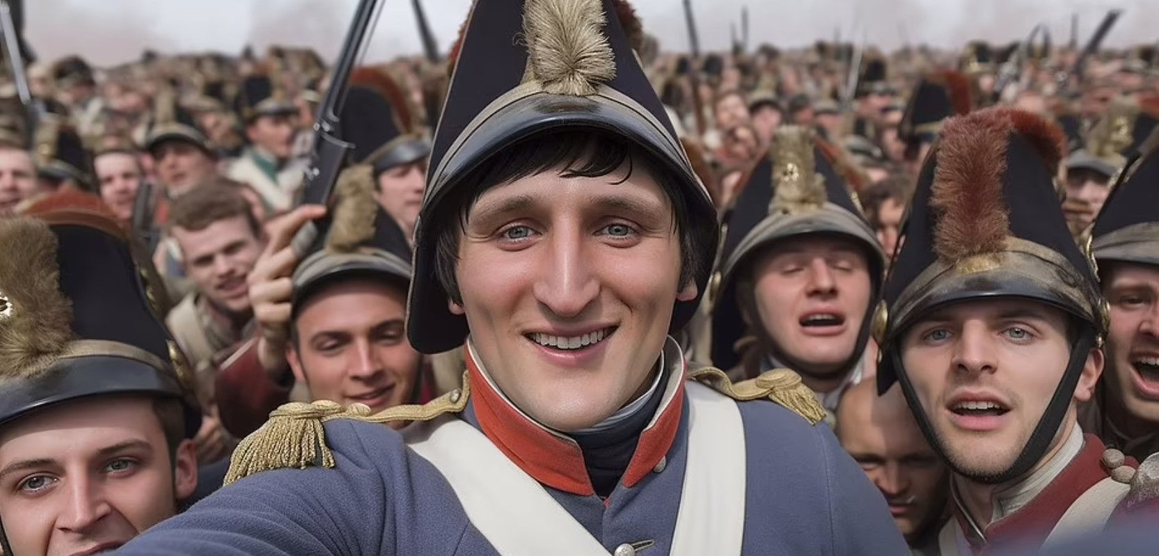 Napoleão na batalha de Waterloo. Foto: Duncan Thomsen / SWNS