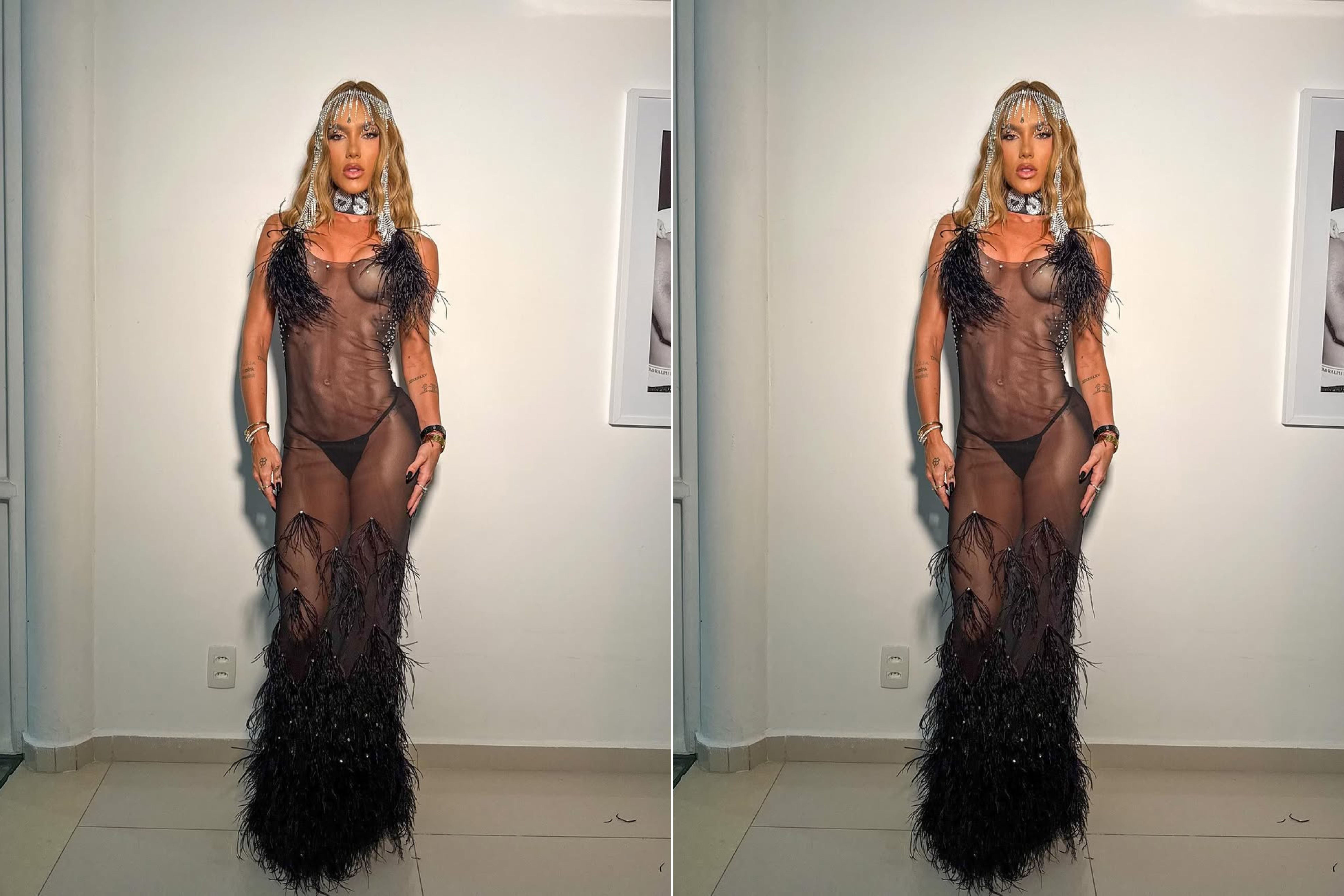 Virginia aposta em look transparente para Desfile das Campeãs do Rio de Janeiro. Foto: Instagram
