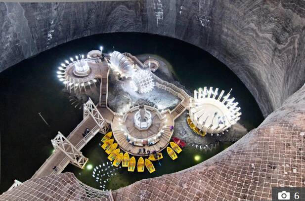 A vista de cima do parque em Selina Turda. Foto: Getty Images