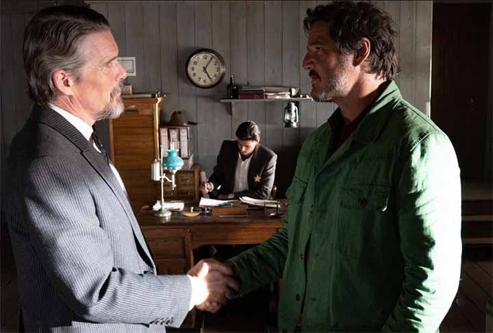 Antes de lançar “Estranha Forma de Vida” (2022 - foto), estrelado por Pedro Pascal e Ethan Hawke, o espanhol já havia feito outra incursão recente em curta-metragem com “A Voz Humana”, com Tilda Swinton.
 Reprodução: Flipar