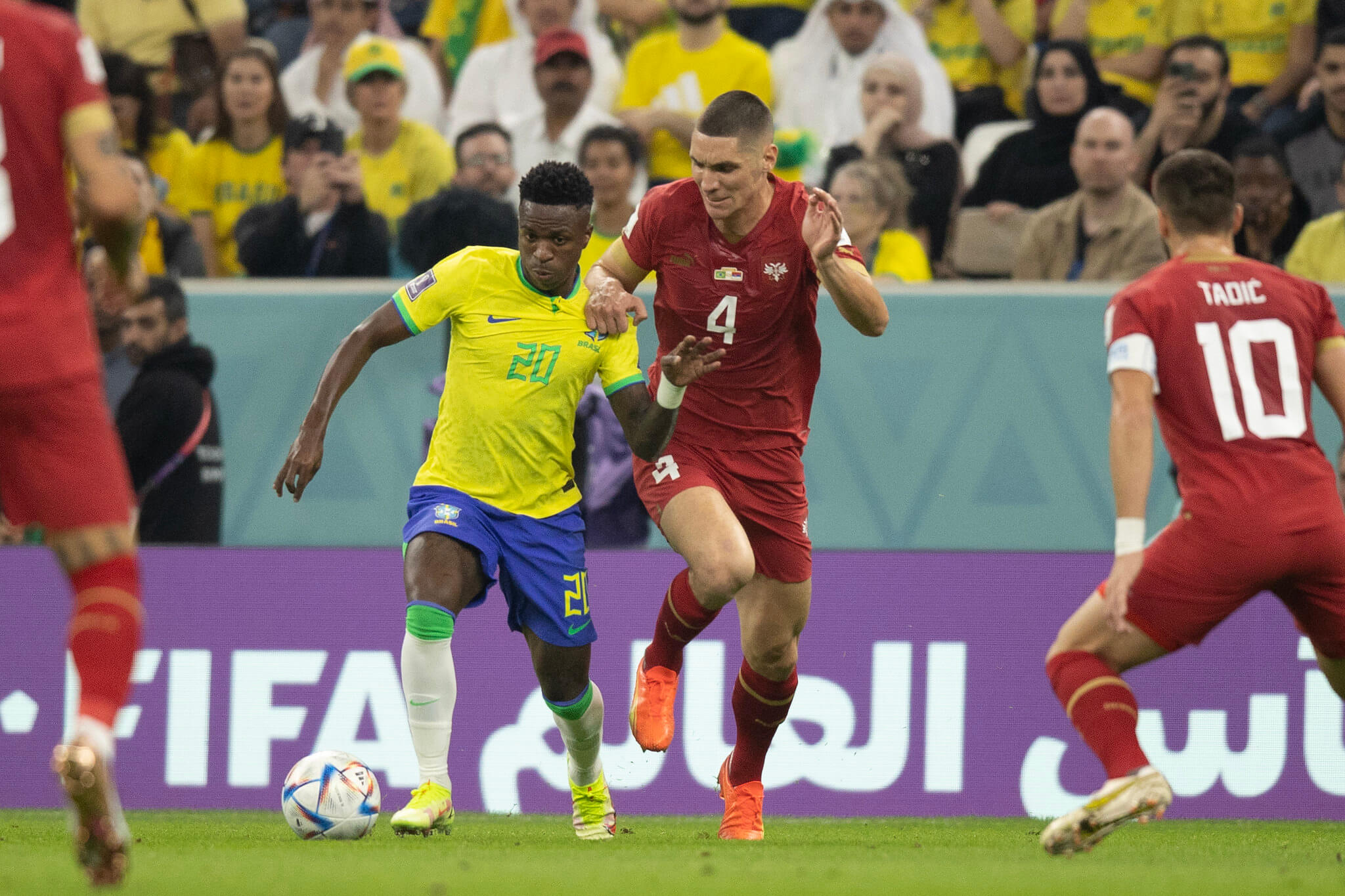 Brasil x Sérvia. Foto: Lucas Figueiredo / CBF - 24.11.2022