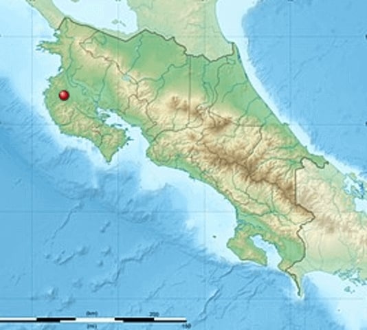 O Rio Cañas fica no oeste da Costa Rica na área de conservação Tempisque.  
