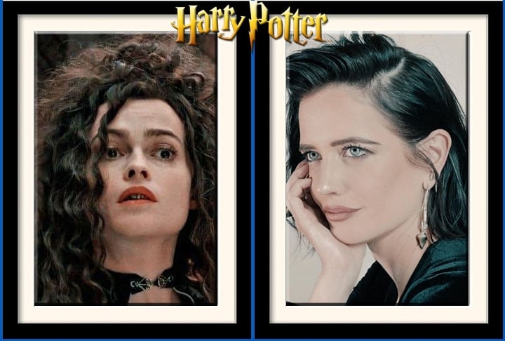 Bellatrix - Helena Bonham Carter, que deu vida à bruxa má, passaria a varinha para Eva Green.  Reprodução: Flipar