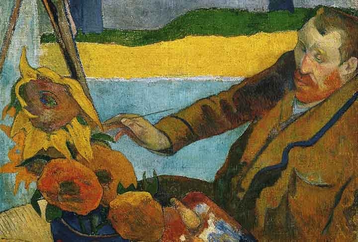 O girassol foi fonte de grande inspiração para o pintor holandês Vincent van Gogh. Uma de suas obras mais famosas é a série de quadros Os Girassóis. Reprodução: Flipar