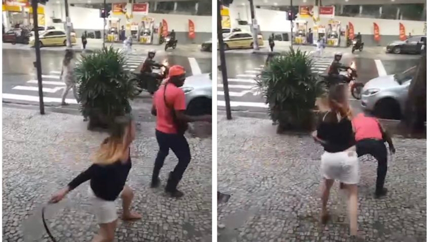 Moradora de São Conrado, na zona sul do Rio,  Sandra causou revolta a partir da divulgação de imagens em que ela agride entregadores que atuam no bairro. Um deles foi chicoteado. 