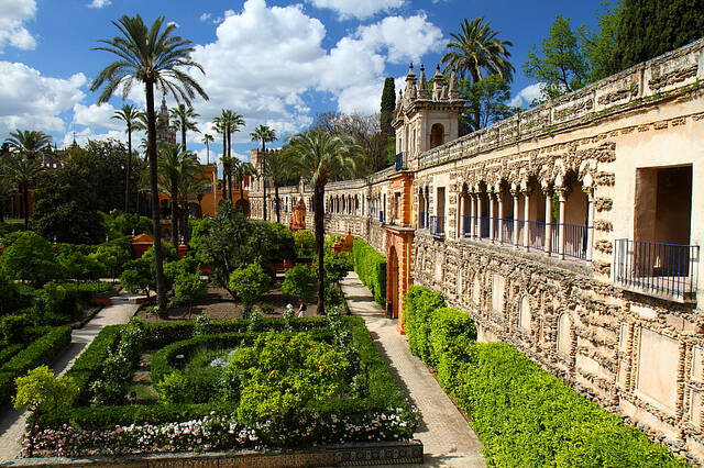 Sevilha (Espanha): o castelo de Alcázar virou o castelo de Dorne, a casa do príncipe Oberyn, morto no final da quarta temporada. Foto: Wikimedia Commons