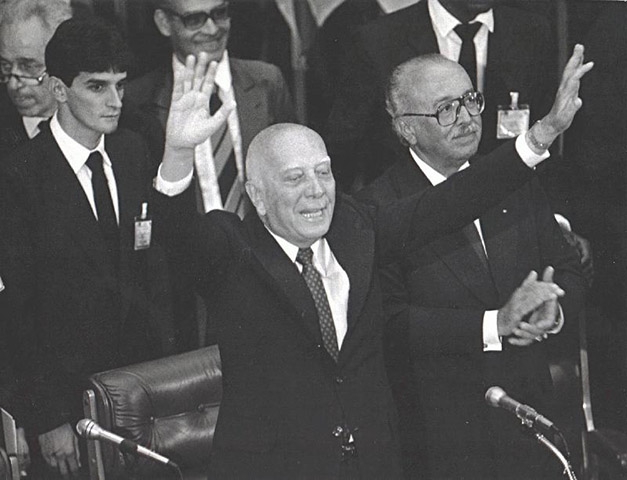 Ulysses Guimarães - Um dos principais políticos da história do Brasil, foi presidente da Assembleia que promulgou a Constituição Federal em 1988.  Reprodução: Flipar