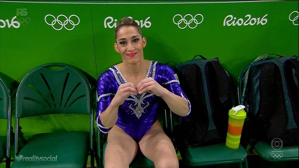 Daniele Hypólito e equipe feminina da ginástica buscam vagas nas finais . Foto: Reprodução/TV Globo