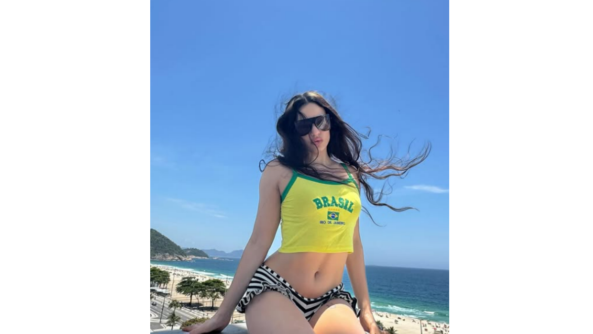 Rosalía em passagem pelo Brasil. Foto: Reprodução/Instagram/@rosalia.vt