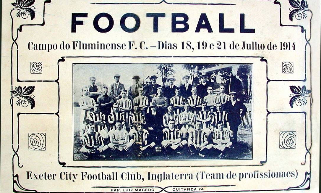 Brasil x Exeter City (1914). Foto: Domínio Público