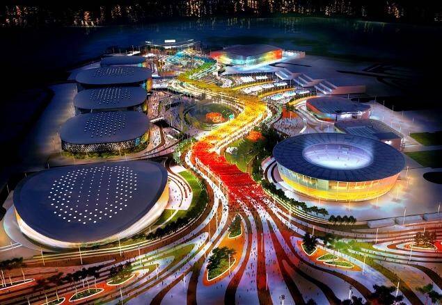 Projeção gráfica de como ficará o Parque Olímpico da Barra, para as Olimpíadas e Paraolimpíadas de 2016. Foto: Divulgação/Rio 2016