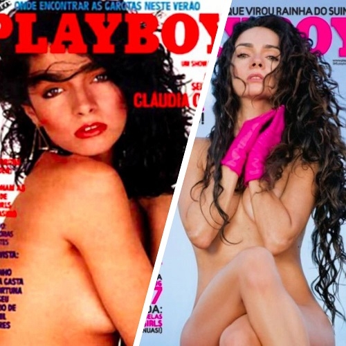 A atriz posou já posou nua para a revista Playboy Brasil em duas ocasiões, a primeira em fevereiro de 1985 e a segunda em novembro de 2008, quando tinha 45 anos. Reprodução: Flipar