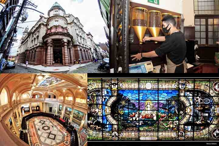 Museu do Café - Inaugurado em 1998, o prédio em estilo eclético apresenta exposições permanentes e temporárias que contam a história daquele que foi o principal produto de exportação brasileira entre o fim do século 19 e o início do século 20. 
 Reprodução: Flipar
