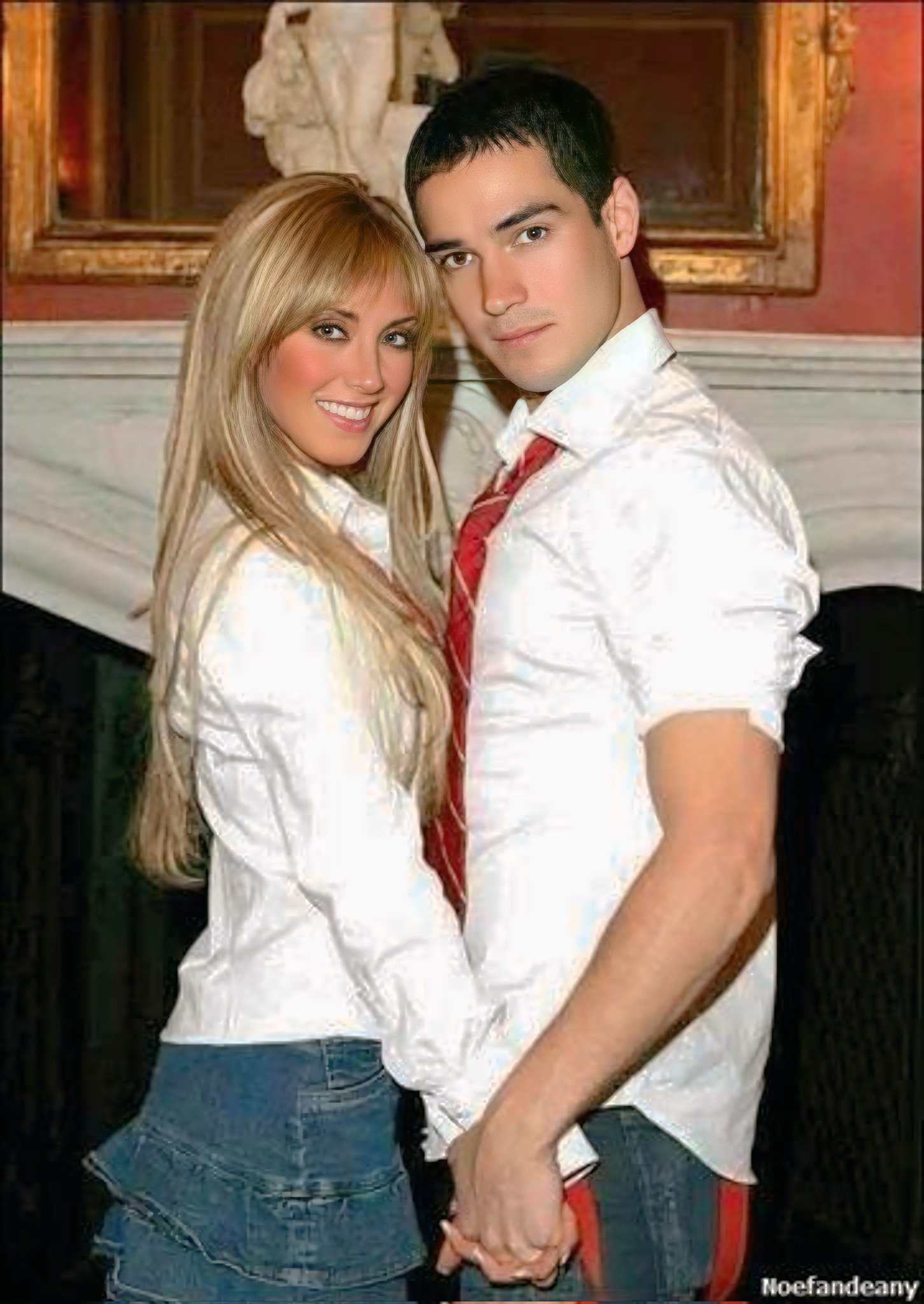 Anahí e Poncho na novela Rebelde.. Foto: Reprodução/Televisa