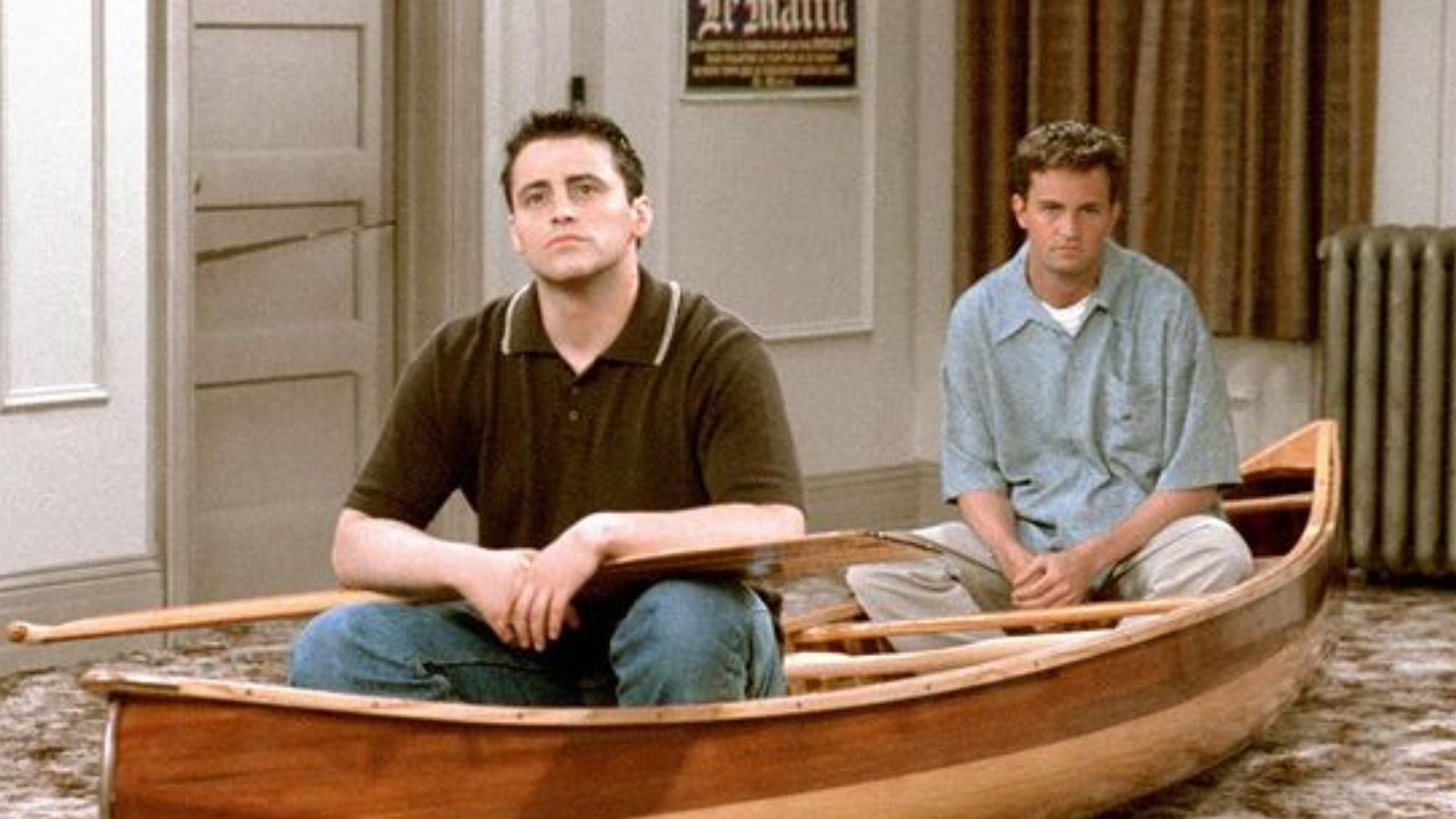 Matt LeBlanc e Matthew Perry nei panni di Joey e Chandler in un remake di Friends/Instagram - 14/11/2023 