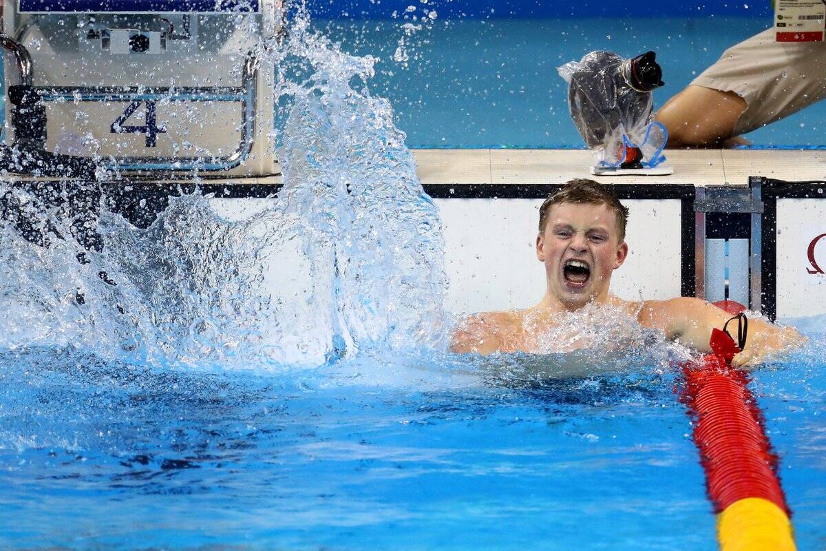 Adam Peaty levou ouro nos 100m peito masculino. Foto: Reprodução/Twitter