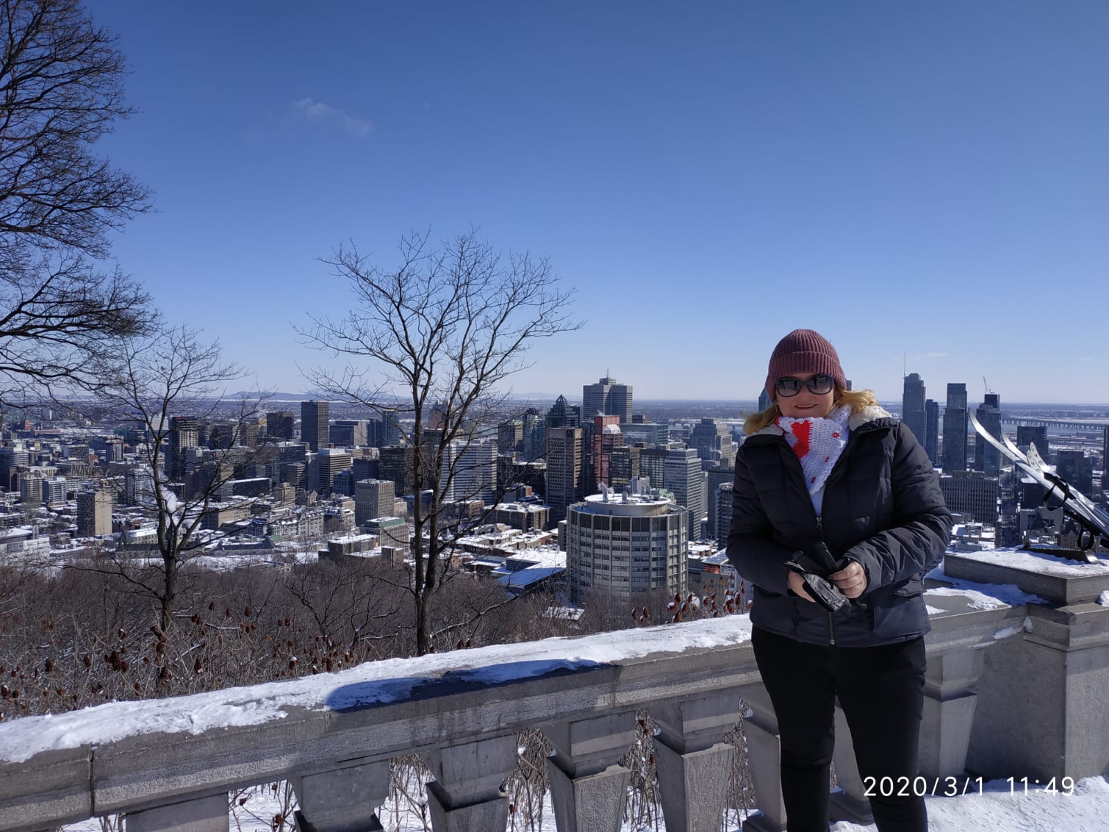 A turismóloga Vânia Costa no Canadá.. Foto: Arquivo pessoal