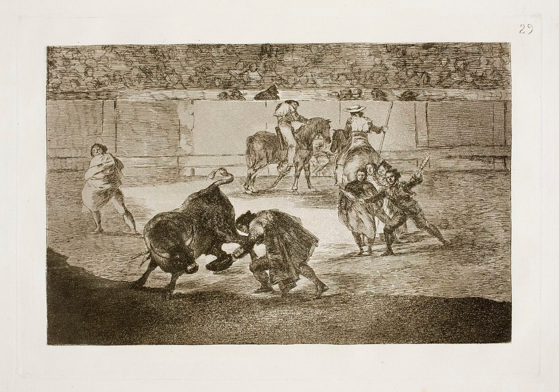 Na Idade Média, torneios e jogos com touros eram populares entre a nobreza. Reprodução: Flipar