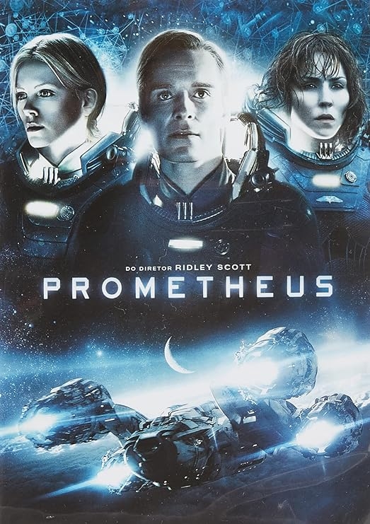 Prometheus (2012) - Um grupo de pesquisadores que estuda a origem da humanidade se encontra numa lua distante e precisa enfrentar a ameaça alienígena.  Reprodução: Flipar