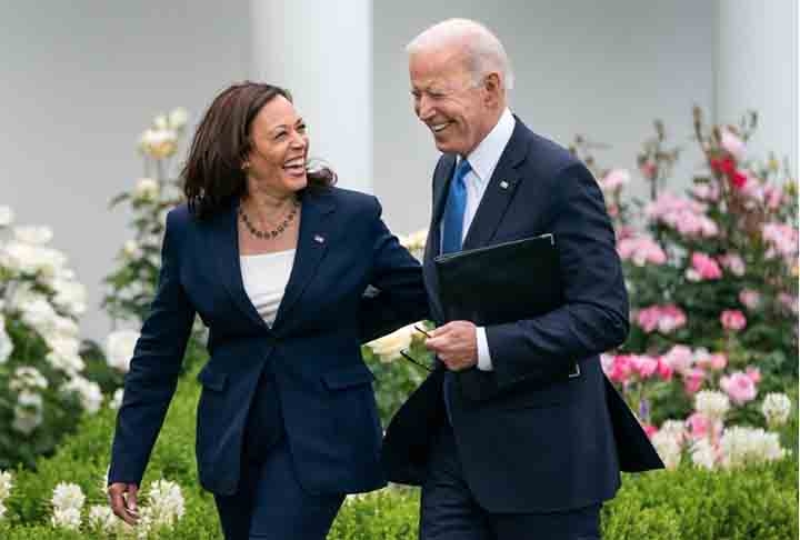 Atual vice-presidente dos Estados Unidos, Kamala Harris foi escolhida candidata à Casa Branca nas eleições de 2024 no lugar do presidente Joe Biden, que desistiu da disputa à reeleição. Reprodução: Flipar