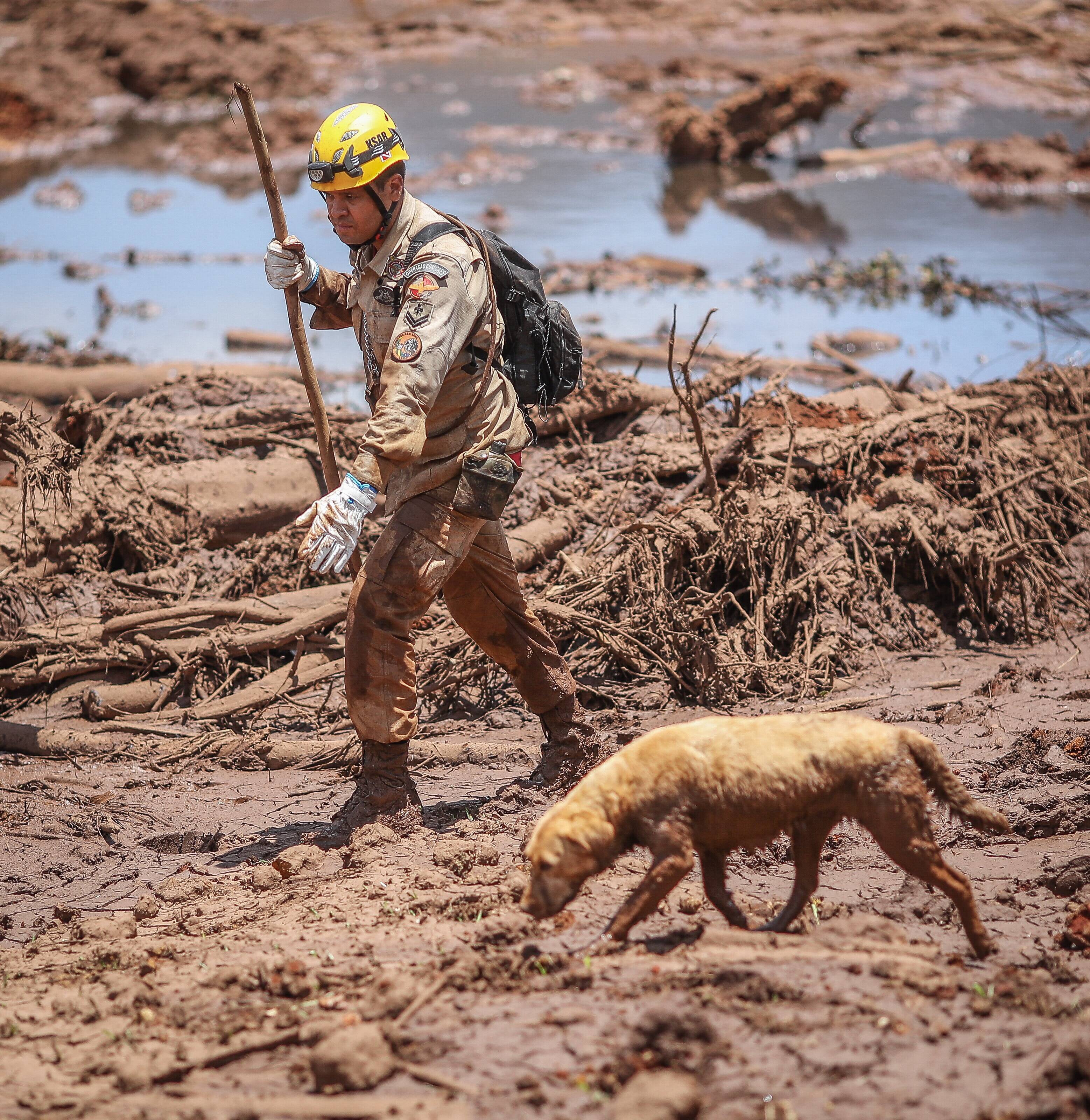 Equipes de resgate em Brumadinho em Minas Gerais. Foto: Ricardo Stuckert / Fotos Públicas