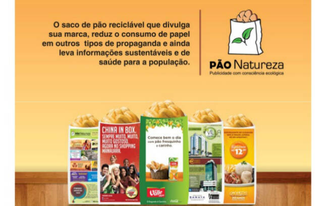 A Pão Natureza trabalha com a venda de anúncios em sacos de pão para distribuição nas padarias próximas à franquia - Valor de investimento: R$ 9 mil . Foto: Divulgação